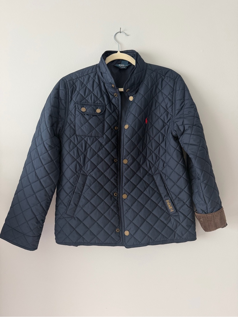 Polo Ralph Lauren Quilted Jacket Blue - Youth Preppy Classic Sz M 14/16